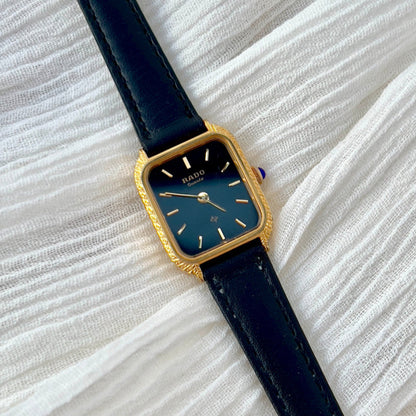 Rado Black Dial Gold Tone Tank Women's Watch | Product photograph 1