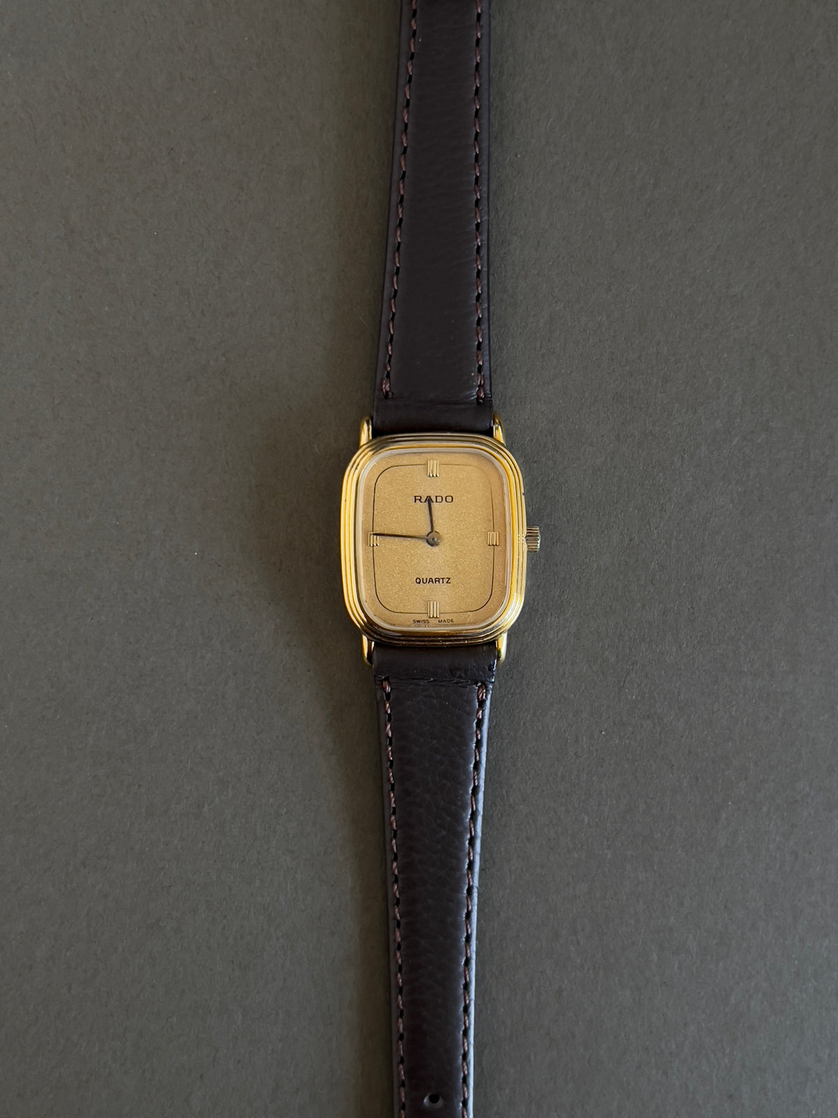 Rado Champagne Dial Stepped Cushion Women's Watch — product photograph 7, Gilded Hour NZ.