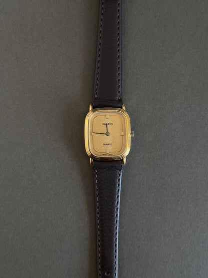 Rado Champagne Dial Stepped Cushion Women's Watch — product photograph 7, Gilded Hour NZ.