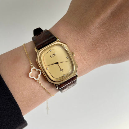 Rado Gold Contour Diamond Markers watch — on the wrist