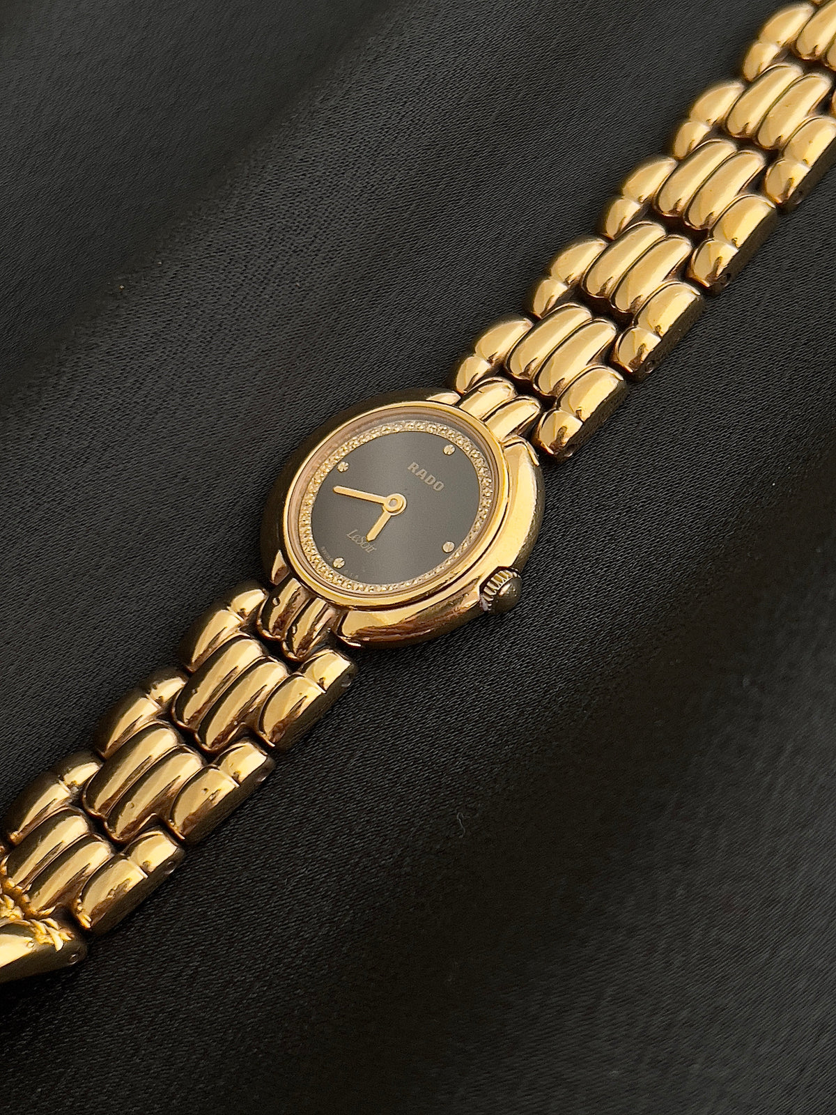 Rado Le Soir Black Gold watch — dial close up
