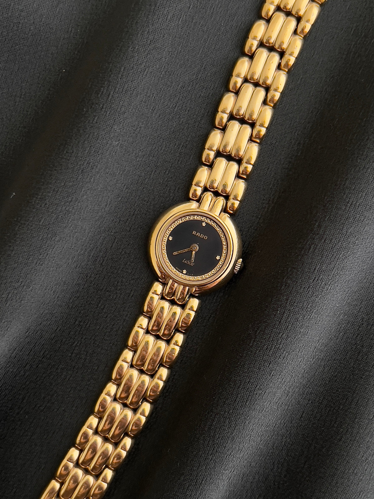 Rado Le Soir Black Gold watch — dial detail