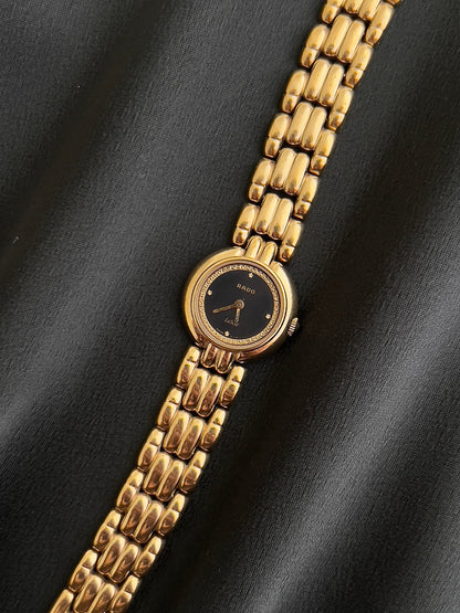 Rado Le Soir Black Gold watch — dial detail