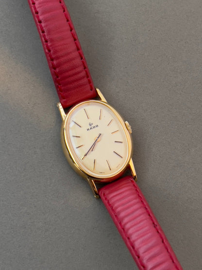 Rado Champagne Oval Gold Tone Women's Watch — product photograph 6, Gilded Hour NZ.