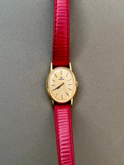 Rado Champagne Oval Gold Tone Women's Watch — product photograph 7, Gilded Hour NZ.