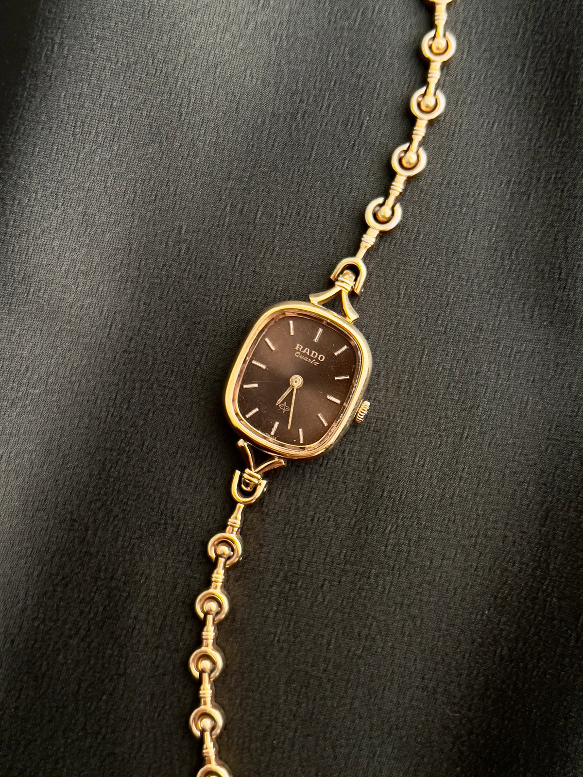 Rado Bronze Dial Curlicue Bracelet watch — dial close up