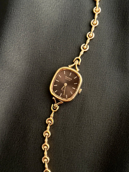 Rado Bronze Dial Curlicue Bracelet watch — dial close up