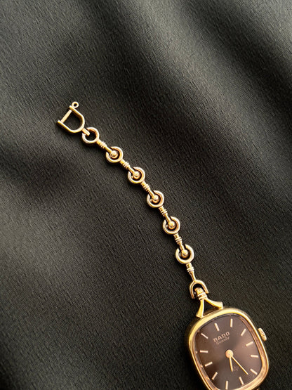 Rado Bronze Dial Curlicue Bracelet watch — curlicue bracelet links