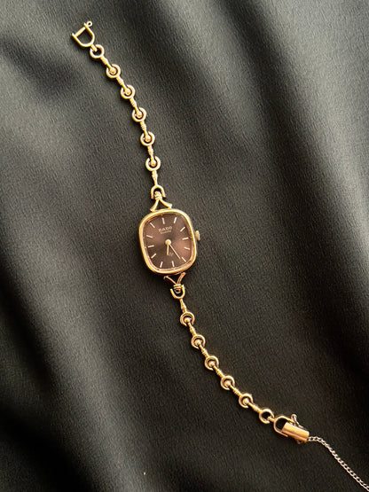 Rado Bronze Dial Curlicue Bracelet watch — full bracelet view