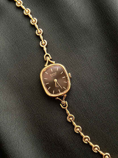 Rado Bronze Dial Curlicue Bracelet watch — dial detail
