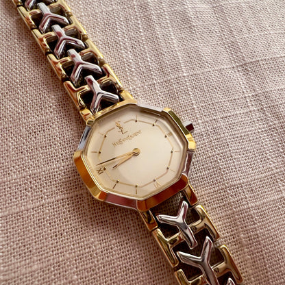 Yves Saint Laurent Octagonal Two Tone Women's Watch | Product photograph 1