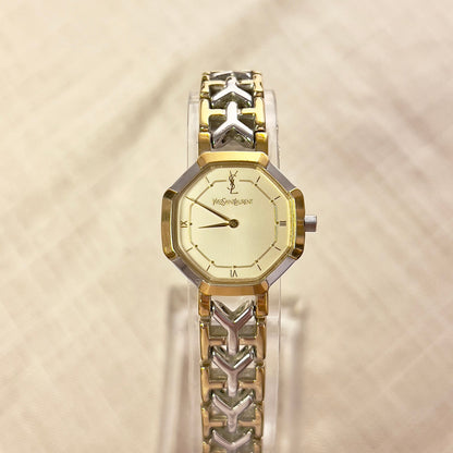 Yves Saint Laurent Octagonal Two Tone Women's Watch | Product photograph 2