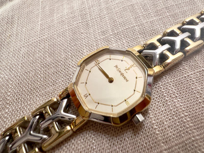 Yves Saint Laurent Octagonal Two Tone Women's Watch | Product photograph 4