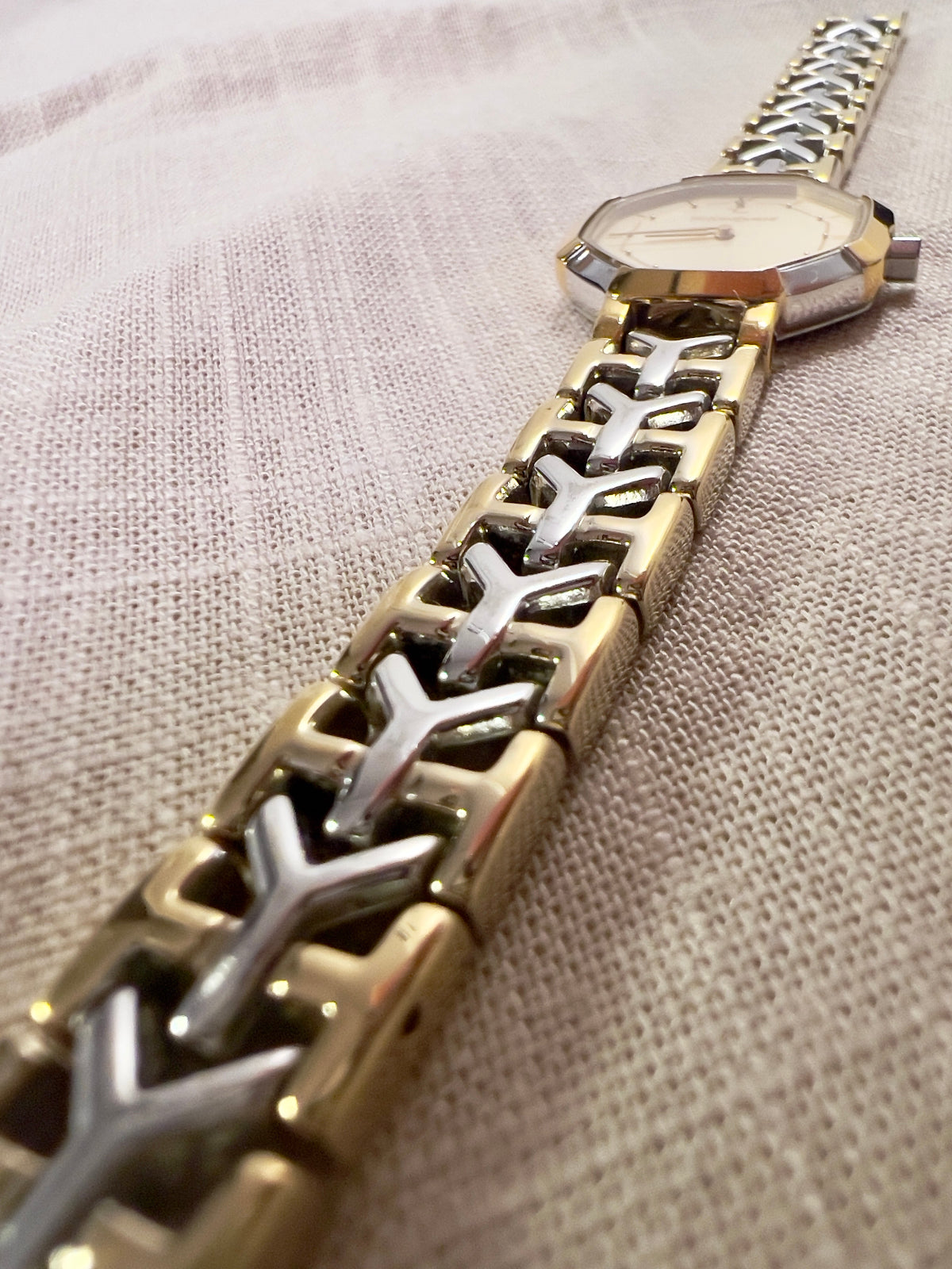 Yves Saint Laurent Octagonal Two Tone Women's Watch | Product photograph 6